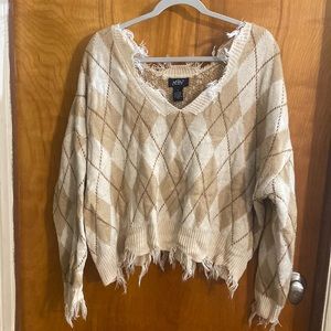 Just Polly Vintage Style Cropped Sweater Womens XL